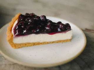 Cheesecake myrtilles